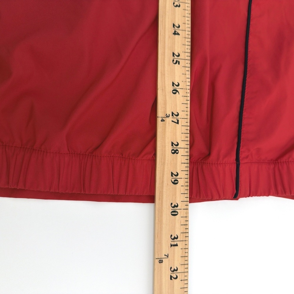 Adidas Golf Windshirt Jacket Mens XL Red 1/4 Zip Pockets Short Sleeve Waterford - Picture 9 of 13